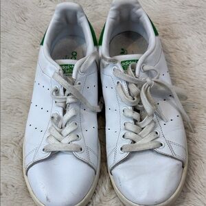 adidas Women's White and Green Sneakers